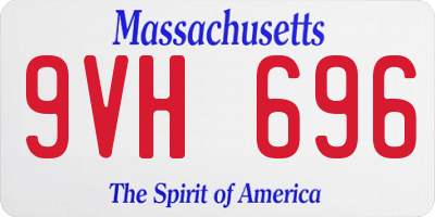 MA license plate 9VH696