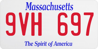 MA license plate 9VH697