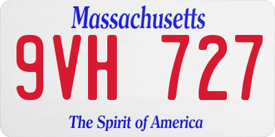 MA license plate 9VH727