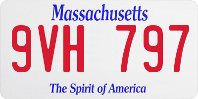 MA license plate 9VH797