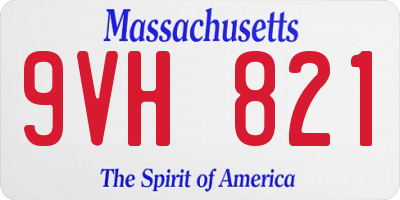 MA license plate 9VH821
