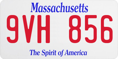 MA license plate 9VH856
