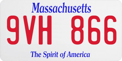 MA license plate 9VH866