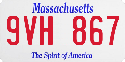 MA license plate 9VH867