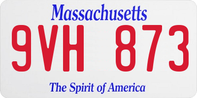 MA license plate 9VH873