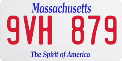 MA license plate 9VH879