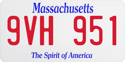MA license plate 9VH951