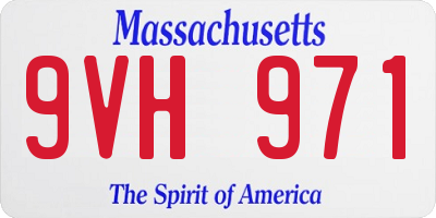 MA license plate 9VH971