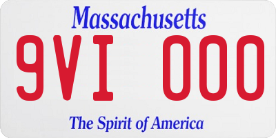 MA license plate 9VI000