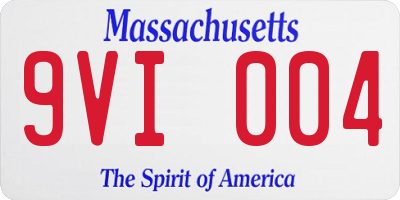 MA license plate 9VI004