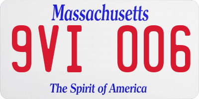 MA license plate 9VI006