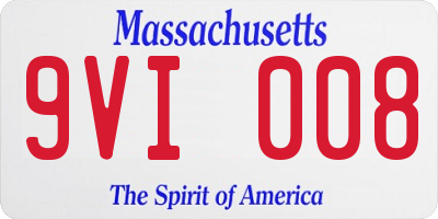 MA license plate 9VI008