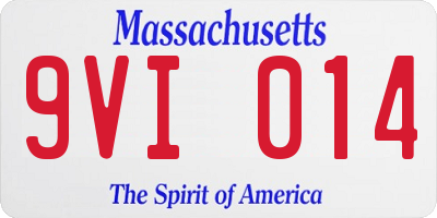 MA license plate 9VI014