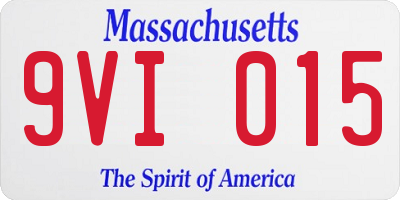 MA license plate 9VI015