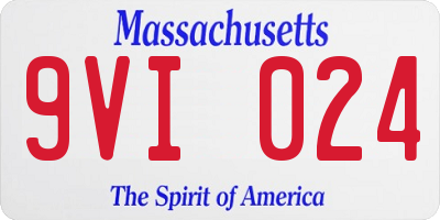 MA license plate 9VI024