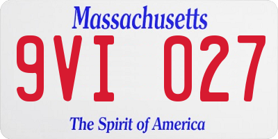 MA license plate 9VI027
