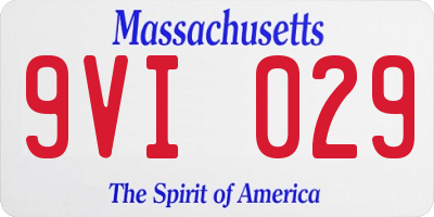 MA license plate 9VI029