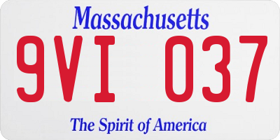 MA license plate 9VI037