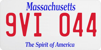 MA license plate 9VI044