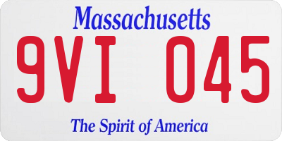MA license plate 9VI045
