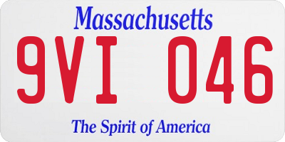 MA license plate 9VI046