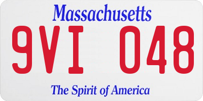 MA license plate 9VI048