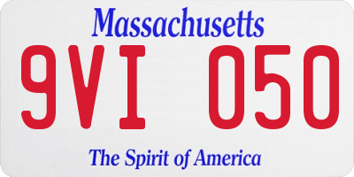 MA license plate 9VI050