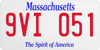 MA license plate 9VI051
