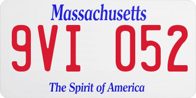 MA license plate 9VI052