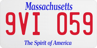 MA license plate 9VI059