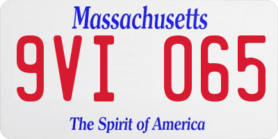 MA license plate 9VI065