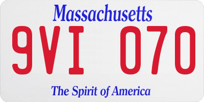 MA license plate 9VI070
