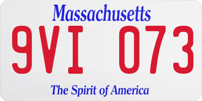 MA license plate 9VI073