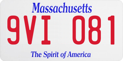 MA license plate 9VI081