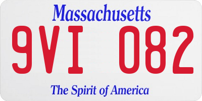 MA license plate 9VI082