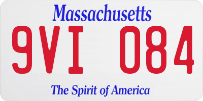 MA license plate 9VI084