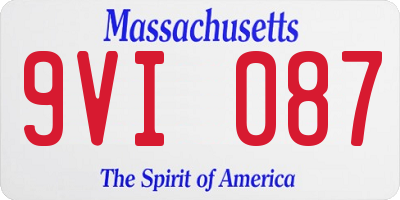 MA license plate 9VI087