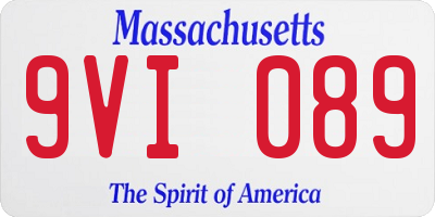 MA license plate 9VI089