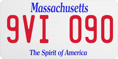 MA license plate 9VI090