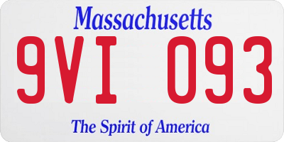 MA license plate 9VI093