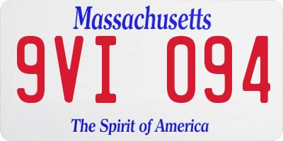 MA license plate 9VI094