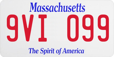 MA license plate 9VI099