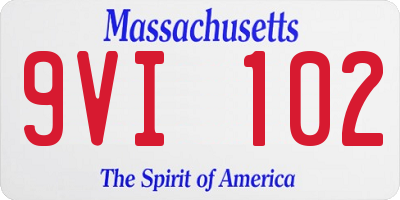 MA license plate 9VI102