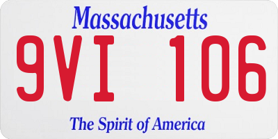 MA license plate 9VI106