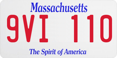 MA license plate 9VI110