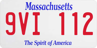 MA license plate 9VI112
