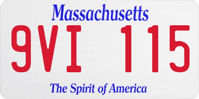 MA license plate 9VI115