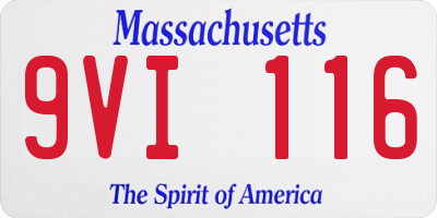 MA license plate 9VI116