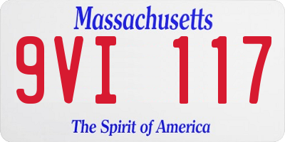 MA license plate 9VI117