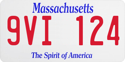 MA license plate 9VI124